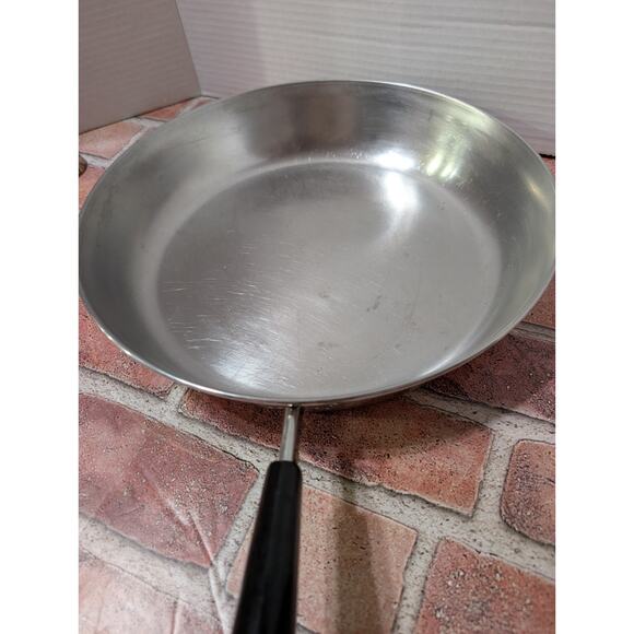 Revere Ware 1801 12” Copper Bottom Skillet Frying Pan Vintage 88k No Lid - Picture 6 of 6